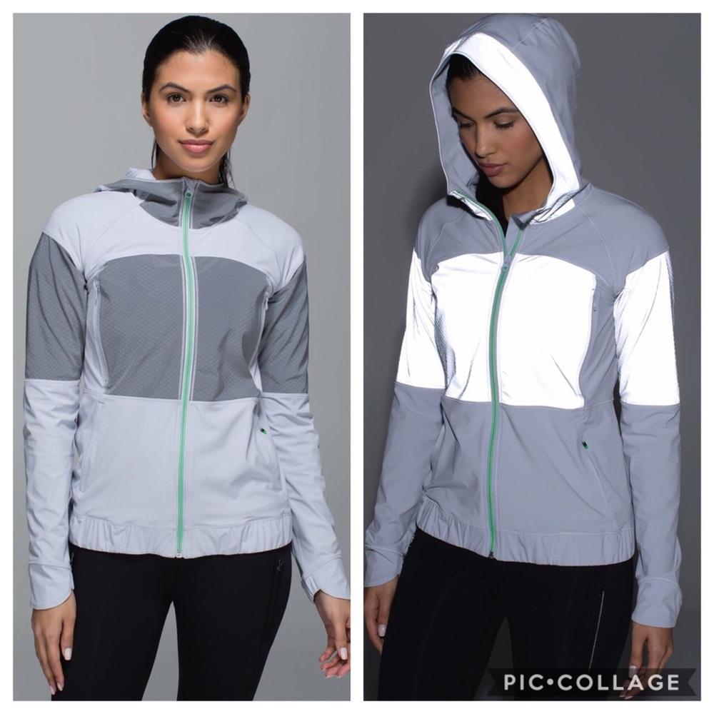 RARE LuLuLemon Light Speed Silver Jacket W4G67S